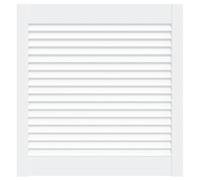 vidaXL Porte d'Armoire à Persiennes, Porte de Placard à Chaussures, Panneau de Radiateur, Décoration d'Intérieur, Blanc Bois de Pin Massif