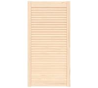 vidaXL Porte d'armoire à persiennes 99,3x49,4 cm Bois de pin massif Brun G