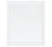 vidaXL Porte d'Armoire à Persiennes, Porte de Placard à Chaussures, Panneau de Radiateur, Décoration d'Intérieur, Blanc Bois de Pin Massif