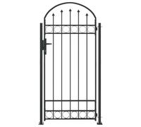 vidaXL Porte de clôture grise 102 x 200 cm en acier
