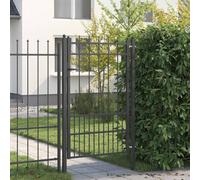 vidaXL Porte de Clôture HORST Acier Noir Verrouillable