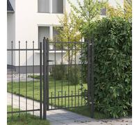 vidaXL Porte de Clôture HORST Acier Noir Verrouillable