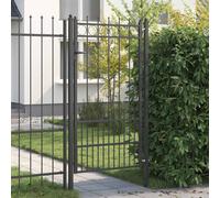 vidaXL Porte de Clôture HORST Acier Noir Verrouillable