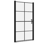 vidaXL Porte de Douche Ecran de Douche Accessoire de Salle de Bain Pario de Douche Cabine de Douche Maison Intérieur Verre Trempé 100x178 cm Noir