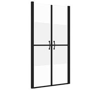vidaXL Porte de douche Paroi en verre ESG demi-dépoli Cadre aluminium (78-81)x190 cm