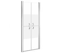 vidaXL Porte de douche ESG demi-dépoli 81x190 cm