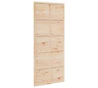 vidaXL Porte de grange 90x208 cm bois massif de pin, porte de grange coulissante, porte coulissante salle de bain, porte de grange simple