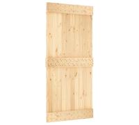 Porte de grange 95x210 cm bois massif de pin vidaXL vidaXL