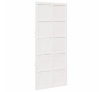 vidaXL Porte de Grange Blanc 90 x 210 cm Bois Massif en pin, Porte de Salle à Manger Rustique, Porte coulissante, cloison en Bois, déco intérieure, Style Ferme