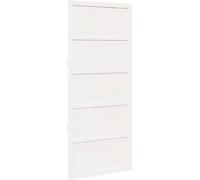 Vidaxl Porte De Grange Blanche 90x208 Cm En Bois Massif De Pin