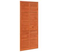 vidaXL Porte de grange Brun cire 100 x 2,5 x 208 cm Bois de pin massif, Porte de grange en bois rustique, coulissante pour salon, séparation d'espace, décoration intérieure