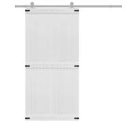 vidaXL Porte de grange CORONA 100 x 210 cm Bois de pin massif Blanc