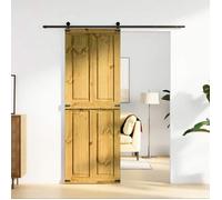 vidaXL Porte de grange CORONA 70 x 210 cm Bois de pin massif Brun Miel 42021179