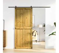 vidaXL Porte de grange CORONA 90 x 210 cm Bois de pin massif Brun Miel 42021181