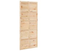 vidaXL Porte de grange en bois de pin naturel 208 x 80 cm, 2,5 cm d'épaisseur, finition mate. Idéale pour intérieur, solide et super polyvalente avec du style. Parfaite pour la salle à manger, install