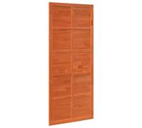 Vidaxl Porte De Grange Marron Cire 90 X 210 Cm Bois Massif En Pin