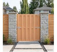 vidaXL Porte de Jardin 100 x 112 cm WPC et Aluminium Marron 42039050