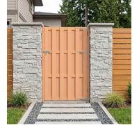 vidaXL Porte de Jardin 100 x 180 cm WPC et Aluminium Marron 42039052