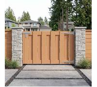 vidaXL Porte de Jardin 100 x 60 cm WPC et Aluminium Marron,