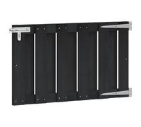 vidaXL Porte de Jardin 100 x 60 cm WPC et Aluminium Noir,