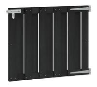 vidaXL Porte de Jardin 100 x 80 cm WPC et Aluminium Noir,