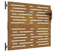 vidaXL Porte de Jardin 85 x 100 cm Noir Verrouillable