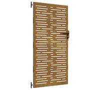 vidaXL Portail de jardin 85x200 cm Acier Corten Conception de carré Marron G