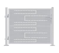 vidaXL Porte de Jardin 85 x 70 cm Acier inoxydable Verrouillable
