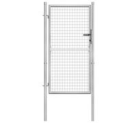 vidaXL Porte de jardin Acier galvanisé 105x200 cm Argenté