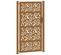 vidaXL Porte de jardin 4100967 Design feuilles – acier résistant aux intempéries