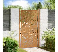 vidaXL Porte de jardin acier résistant aux intempéries design flamme