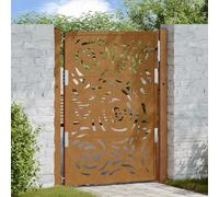 vidaXL Porte de jardin acier résistant aux intempéries design flamme