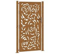 vidaXL Porte de jardin acier résistant aux intempéries design flamme