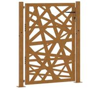 vidaXL Porte de jardin acier résistant aux intempéries design lumière, porte de clôture, porte extérieure, porte en métal, porte de sécurité