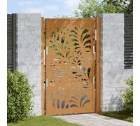 vidaXL Porte de jardin acier résistant aux intempéries design vagues