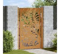 vidaXL Porte de jardin acier résistant aux intempéries design vagues
