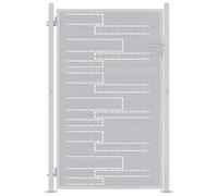 vidaXL Porte de Jardin Argenté 100 x 125 cm Acier Inoxydable, Jardin et Terrasse, Rectangulaire, Idées de Design pour Espaces Extérieurs, Utiliser Plantes, Mobilier et Éclairage, Explorer