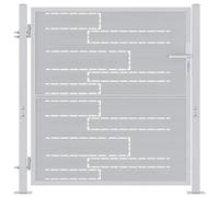 vidaXL Porte de jardin 96 x 100 cm Acier inoxydable Argenté