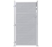 Porte de jardin en acier inoxydable - vidaXL - Argent Métallique - 96x180 cm - Résistant aux intempéries