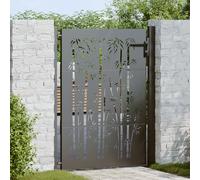Vidaxl Porte De Jardin Autre Noir 105 X 150 Cm Acier Peint Par Poudre