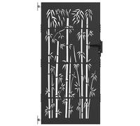 vidaXL Porte de Jardin Noir 105 x 200 cm Acier Peint par Poudre, Portail de Jardin élégant, clôture Moderne, entrée Robuste, contrôle d'accès Pratique, accès sécurisé au Jardin