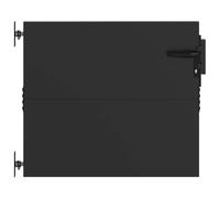 vidaXL Porte de Jardin Noir 105 x 100 cm Acier Peint par Poudre, Entrée de Jardin Chic, portillon Moderne, Structure résistante, accès Pratique au Jardin, barrière sécurisée.