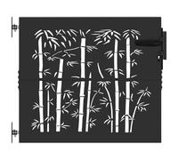 vidaXL Porte de Jardin Noir 105 x 100 cm Acier Peint par Poudre, Portail de Jardin élégant, clôture Moderne, entrée Robuste, contrôle d'accès Pratique, accès sécurisé au Jardin