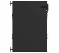 vidaXL Porte de Jardin Noir 105 x 125 cm Acier Peint par Poudre, Entrée de Jardin Chic, portillon Moderne, Structure résistante, accès Pratique au Jardin, barrière sécurisée.