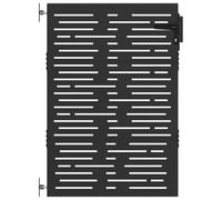 vidaXL Porte de Jardin Noir 105 x 150 cm Acier Peint par Poudre, Porte en Acier Moderne, barrière métal, entrée extérieure, clôture résidentielle, accès Jardin sécurisé