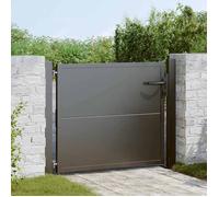 vidaXL Porte de Jardin Noir 110 x 105 cm Acier enduit de poudre 42015909