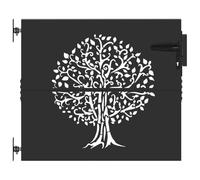 vidaXL Porte de Jardin Noir 85 x 100 cm Acier Peint par Poudre, Jardin et terrasse, Portail rectangulaire, Moderne, Durable, écolo, barrière stylée, entrée sécurisée