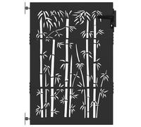 Vidaxl Porte De Jardin Noir 105 X 125 Cm Acier Peint Par Poudre