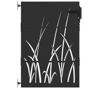 vidaXL Porte de Jardin Noir 85 x 125 cm Acier Peint par Poudre, Porte en métal élégante, Moderne, Durable, résistante aux intempéries, barrière décorative pour Jardin
