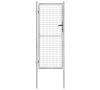 VidaXL Porte de Jardin Portillon Portail de Clôture de Patio Barrière de Terrasse Extérieur en Acier Galvanisé 105x250 cm